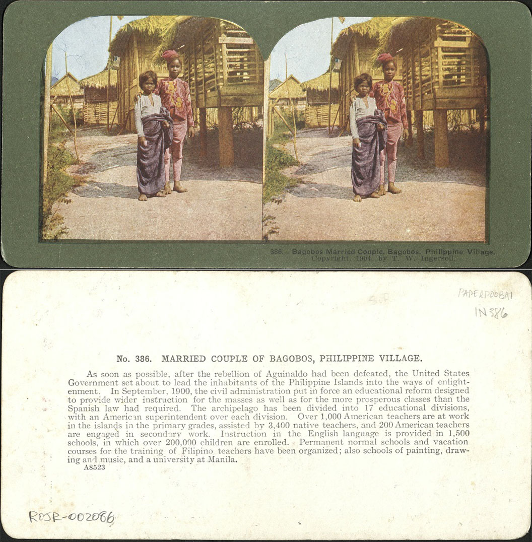 Bagobos Married Couple, Bagobos, Philippine Village